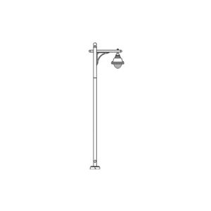 Utility:5 Series Base w/ Mission Series Single Arm & Santa Cruz Series Luminaire
