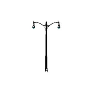 Grand Bealle Street Series Base w/ Bull Series Double Arms & Boston Common Series Pendant Luminaires