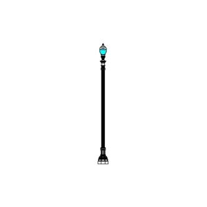 El Paso Plaza-24 Series Base w/ Plaza 2014-424 Luminaire