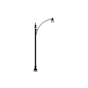 El Paso Plaza-24 Series Base w/ Davenport Series Single Arm w/ El Paso Plaza Series Full Hood Luminaire