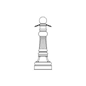 Harbor Series - Bollard w Ball Top