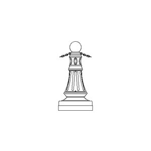 Lexington Series - Bollard w Ball Top