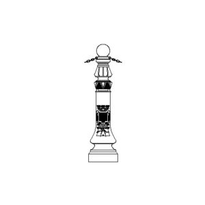 L'lle de France - Bollard w Ball Top