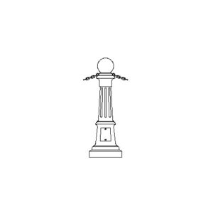 Rockdale Series - Bollard w Ball Top