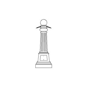 Rockport Series - Bollard w Ball Top