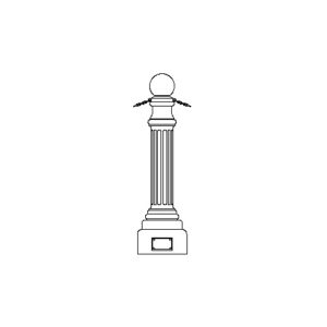 Shrewsbury Series - Bollard w Ball Top