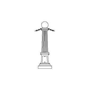 Sienna Series - Bollard w Ball Top