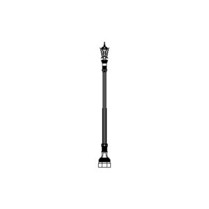 Pasadena Series Base w/ Niles-A Series Luminaire